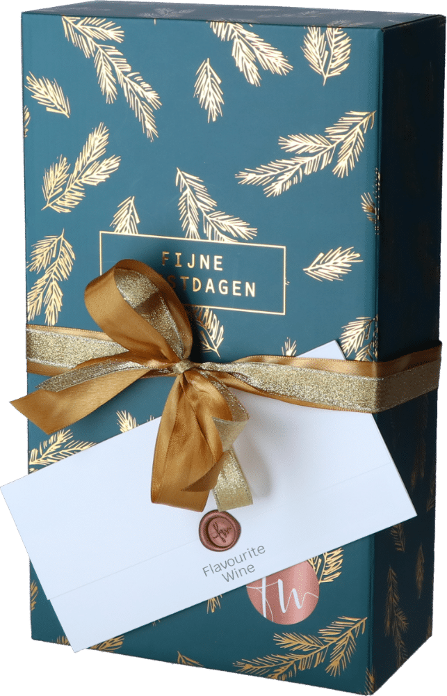 Geschenkdoos goud deco (2 flessen)