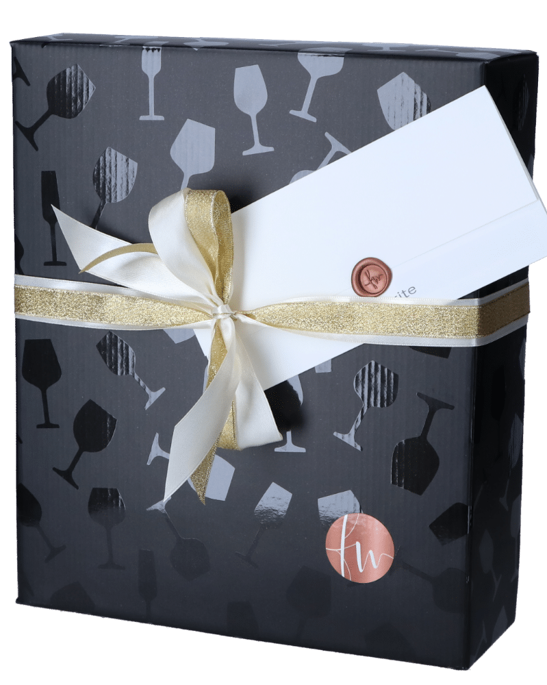 Geschenkdoos wijnglazen deco (3 flessen)
