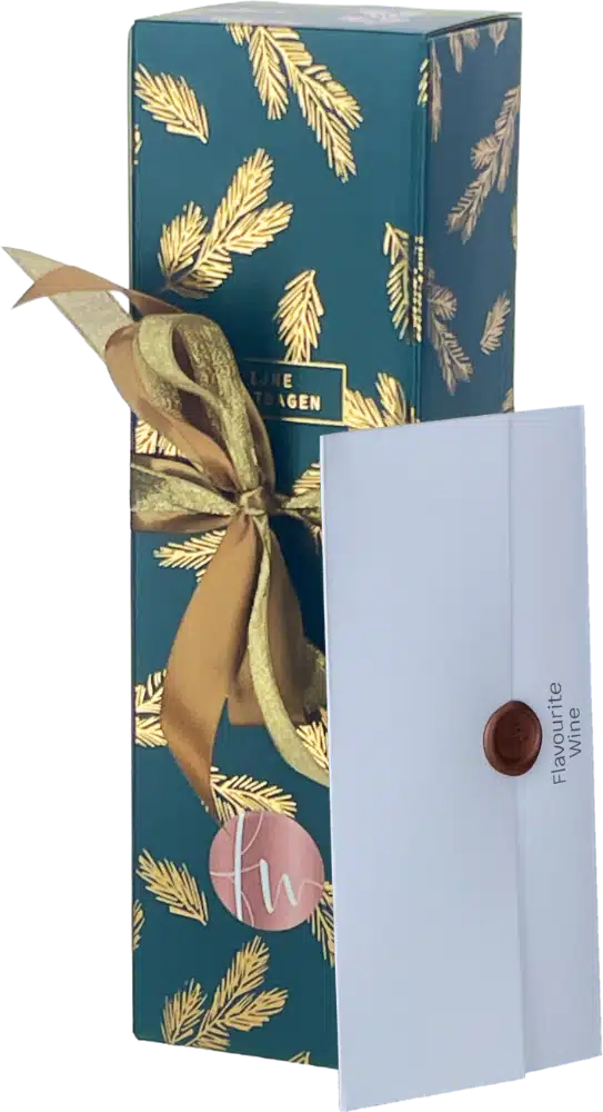 Geschenkdoos goud deco (1 fles)